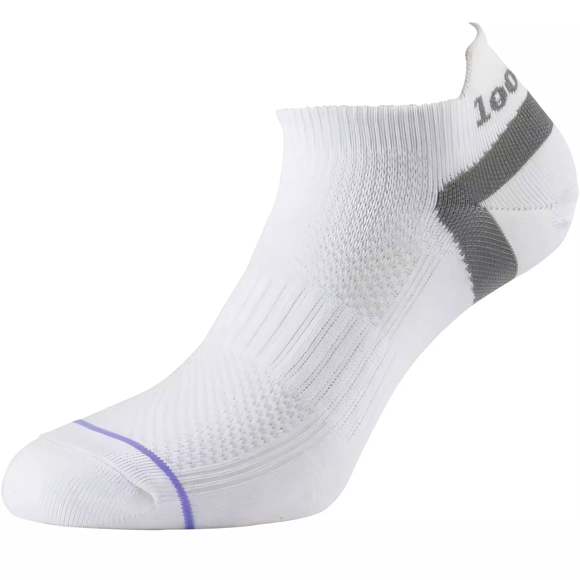 1000 Mile Double Layer Trainer Liner Mens Running Socks - White