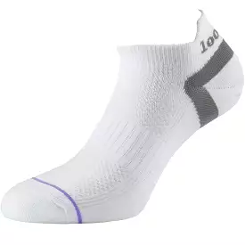 1000 Mile Double Layer Trainer Liner Mens Running Socks - White