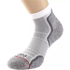 1000 Mile Run Anklet (2 Pack) Mens Running Socks - White