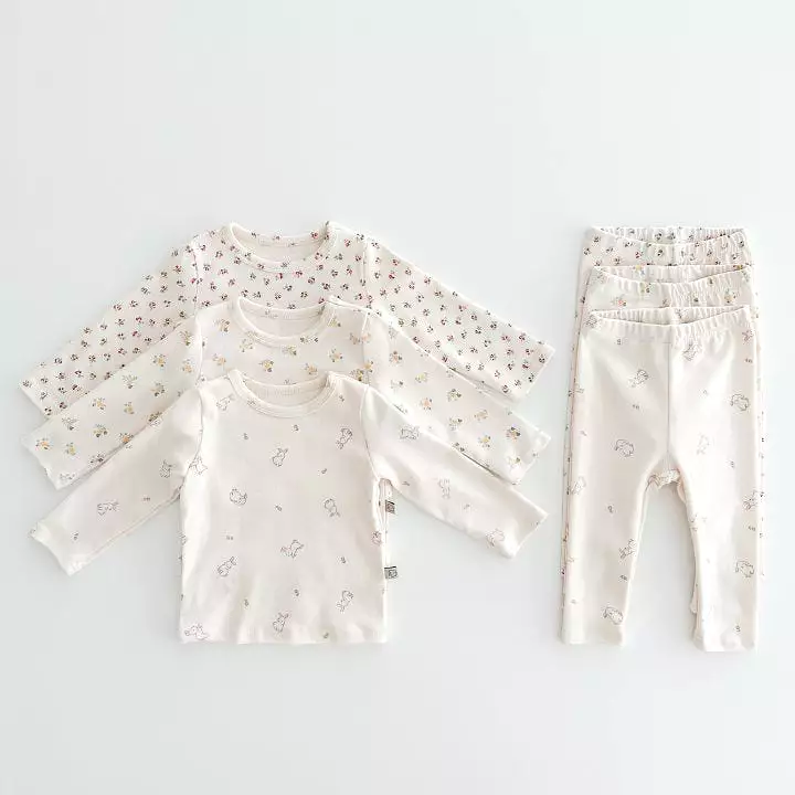 2 Pieces Set Baby Kid Girls Flower Print Tops And Pants Wholesale 231130100