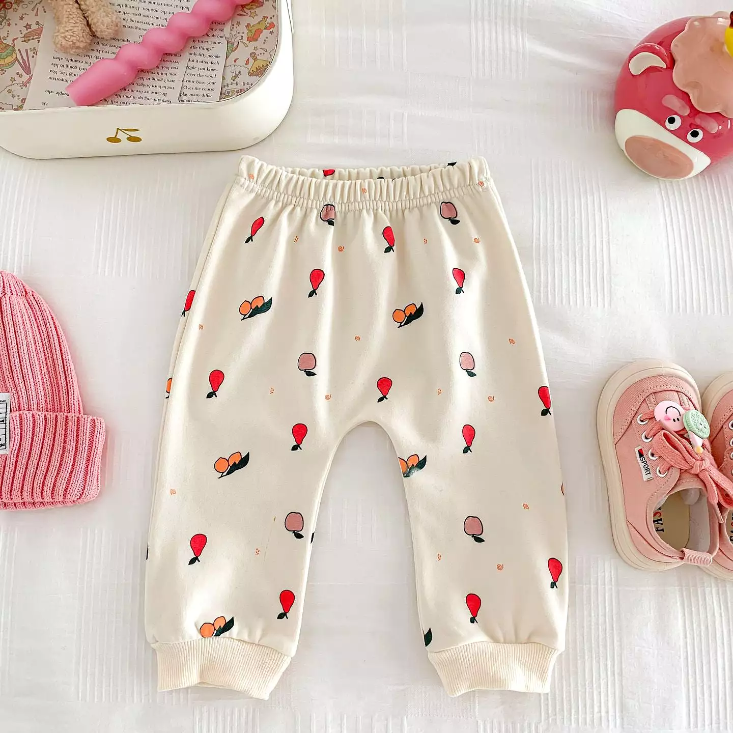 2 Pieces Set Baby Kid Girls Fruit Print Tops And Pants Wholesale 23101941