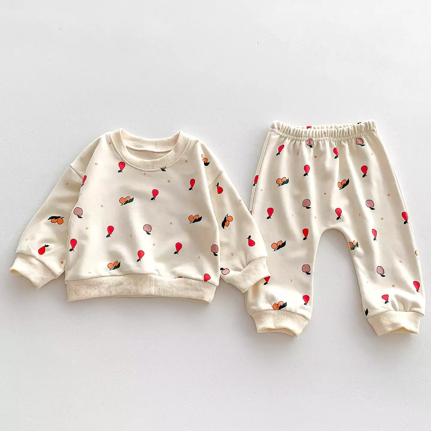 2 Pieces Set Baby Kid Girls Fruit Print Tops And Pants Wholesale 23101941