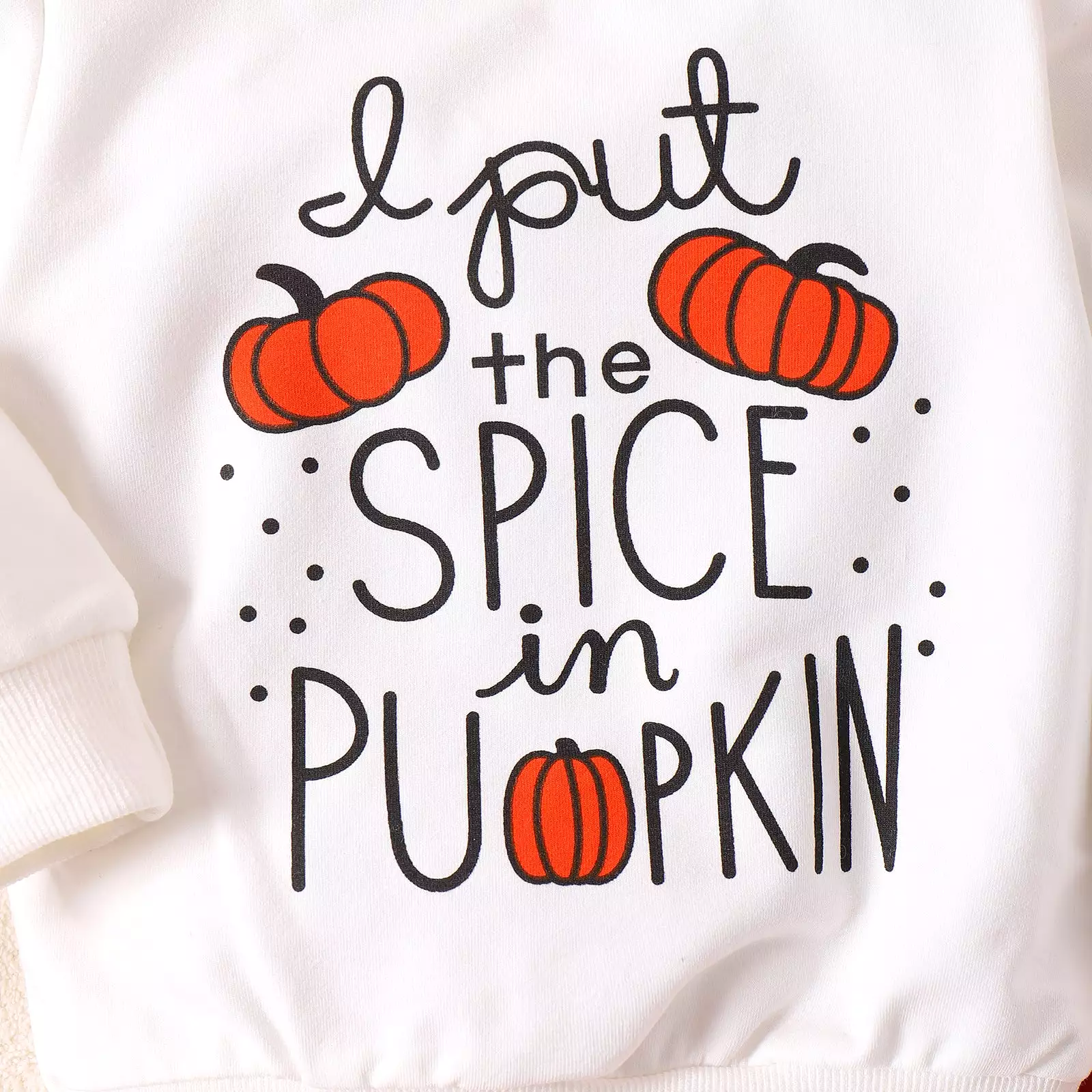 2 Pieces Set Baby Kid Girls Halloween Letters Print Tops And Solid Color Pants Wholesale 24011116