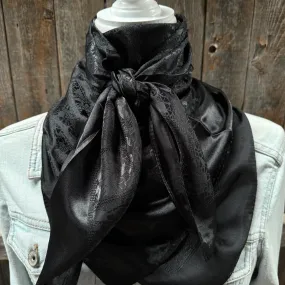 35X35 Black Jacquard Wild Rag