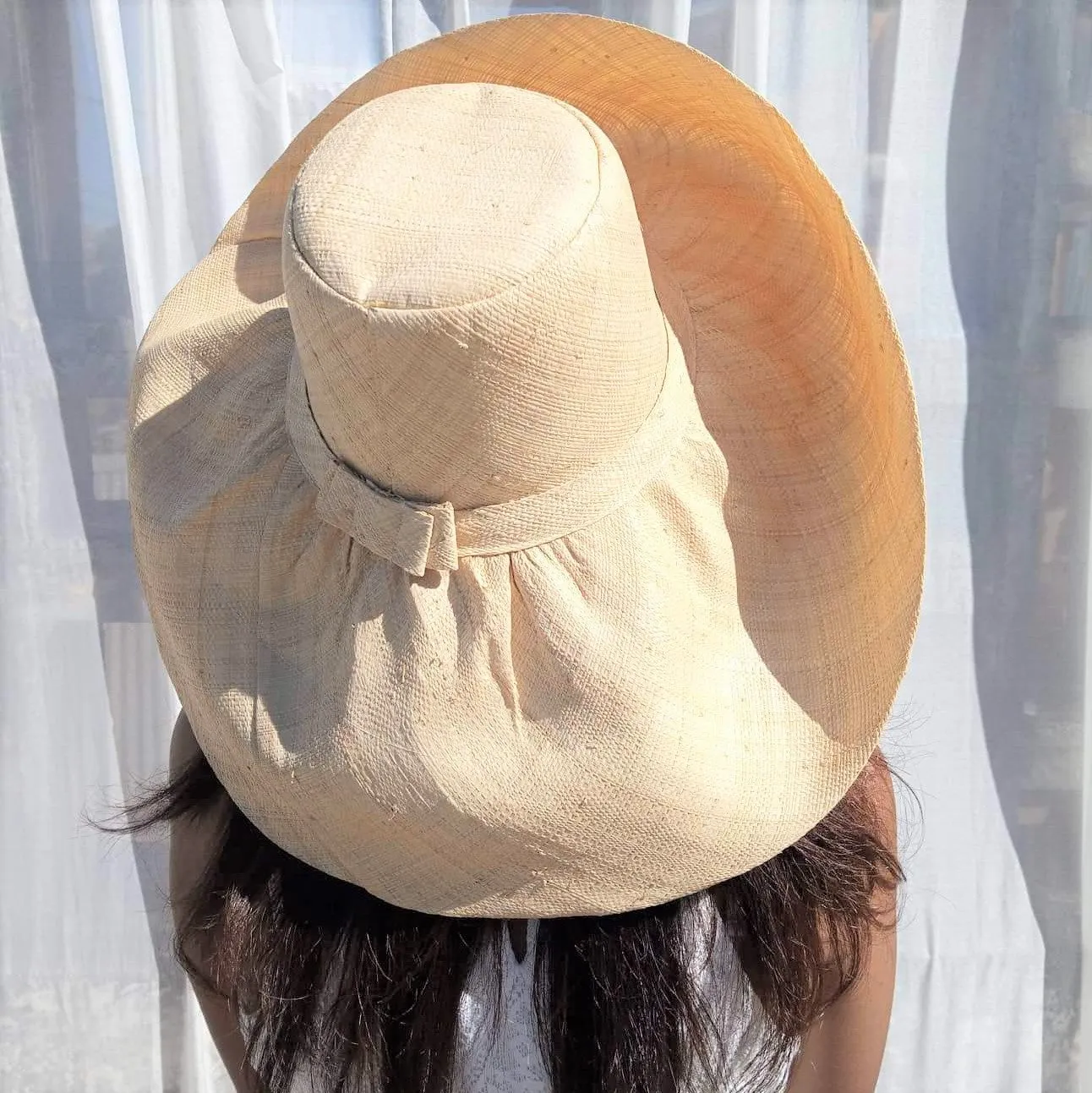 7 Inches Shapeable & Wide Brim Natural Raffia Hat | Natural Straw Hat for Women