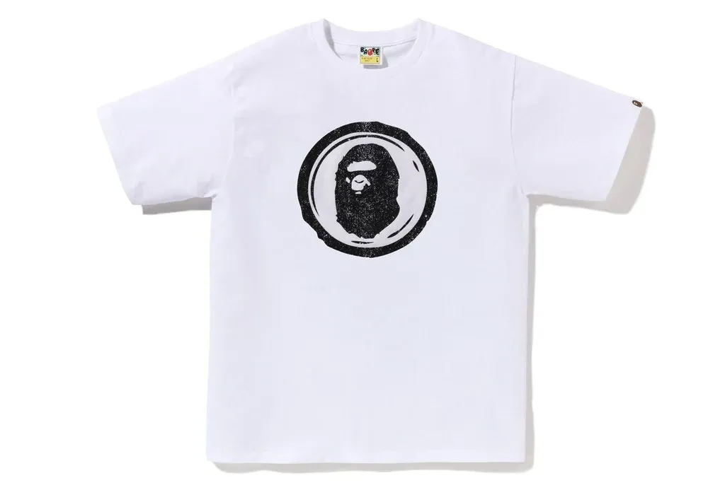 A BATHING APE  |Crew Neck Street Style Cotton Short Sleeves Logo