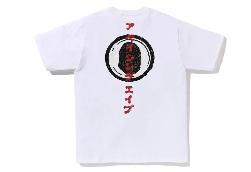 A BATHING APE  |Crew Neck Street Style Cotton Short Sleeves Logo