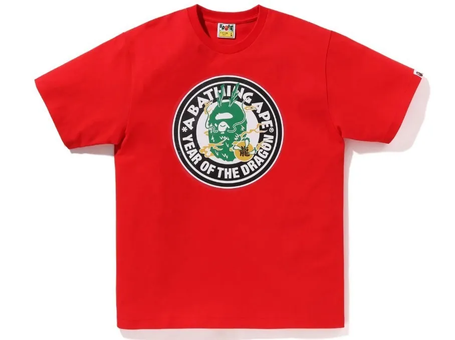 A BATHING APE  |Crew Neck Street Style Plain Cotton Short Sleeves