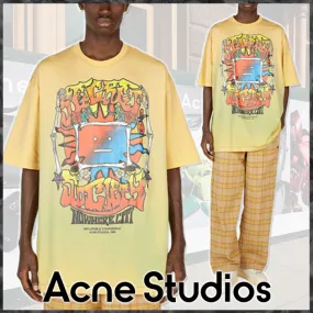 Acne Studios  |Crew Neck Street Style Cotton Short Sleeves Designers