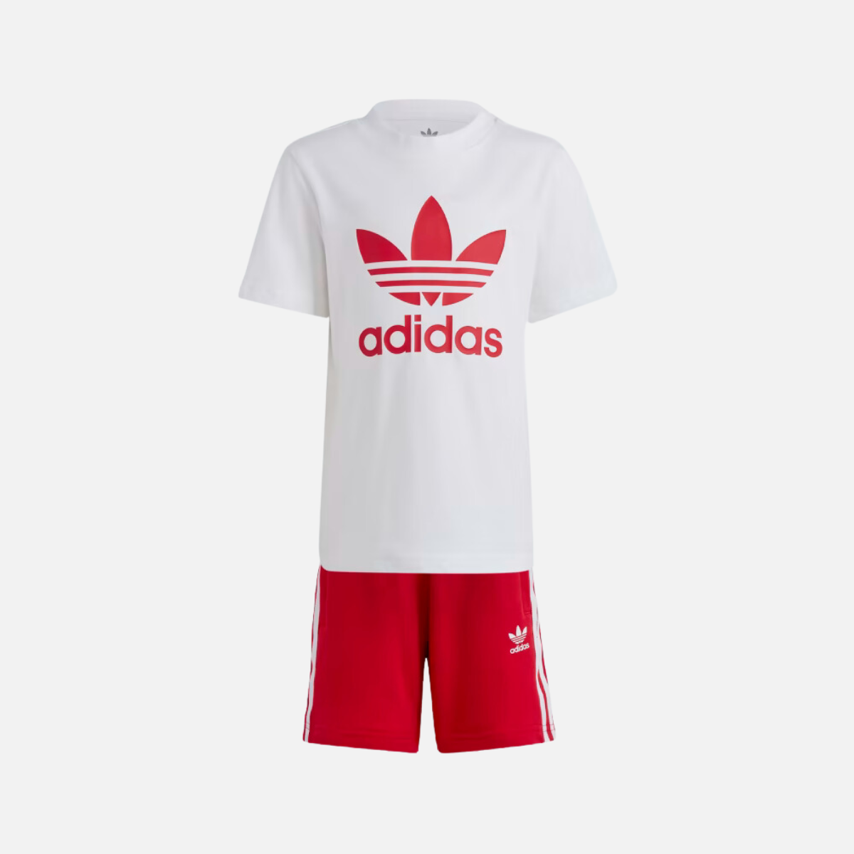 Adidas Adicolor Shorts and T-shirt Kids Set (3-7 Year) -Better Scarlet