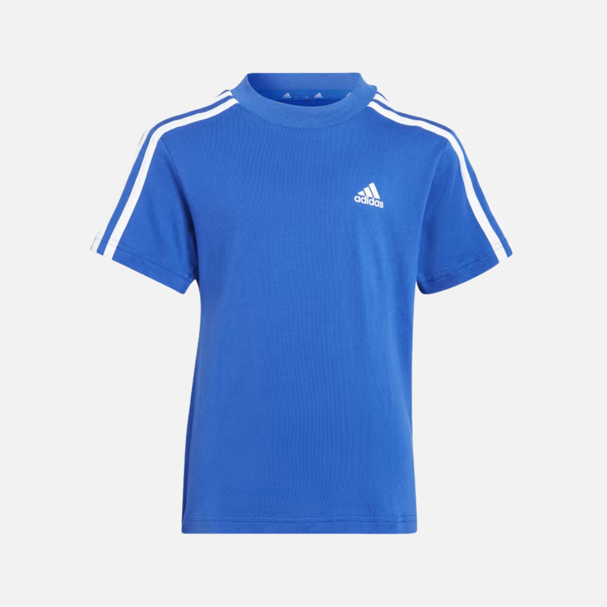 Adidas Essential 3 Stripes Shorts And T-shirt Kids Set (3-8 Years) -Semi Lucid Blue