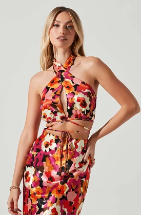 Adonia Floral Halter Top