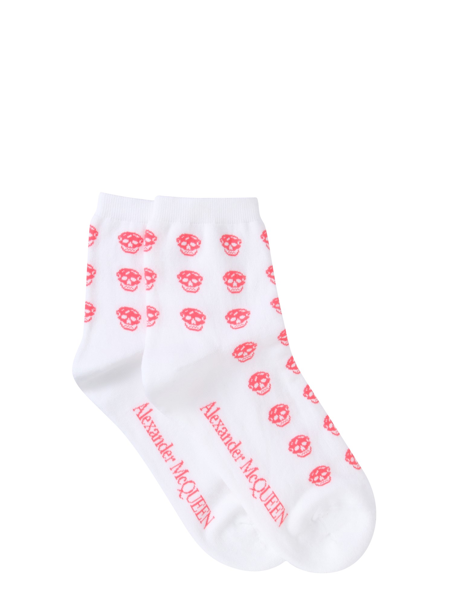 ALEXANDER McQUEEN    COTTON SKULL SHORT SOCK