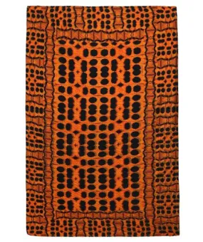 Alexandra Tsoukala Orange Fox Pleated Scarf | Jules B