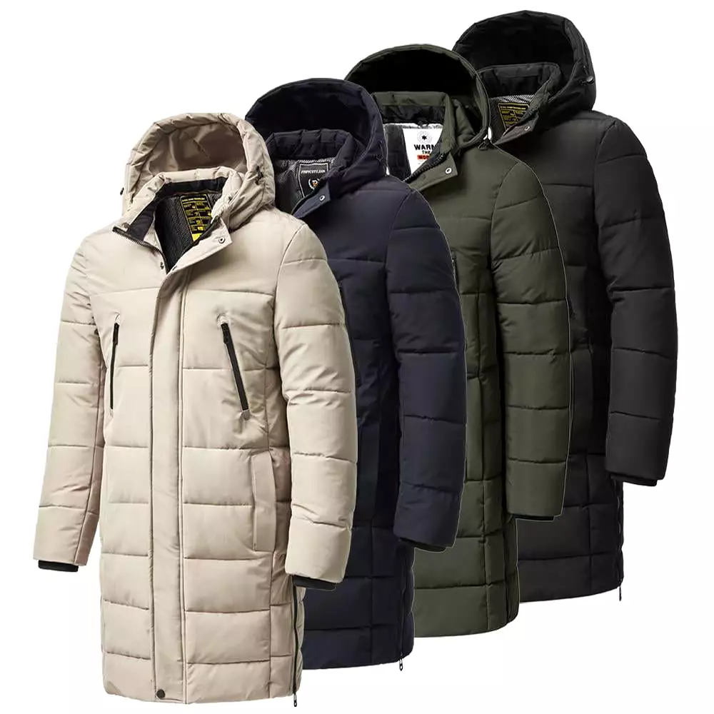 Ashore Shop Mens Long Winter Windproof Hooded Parka