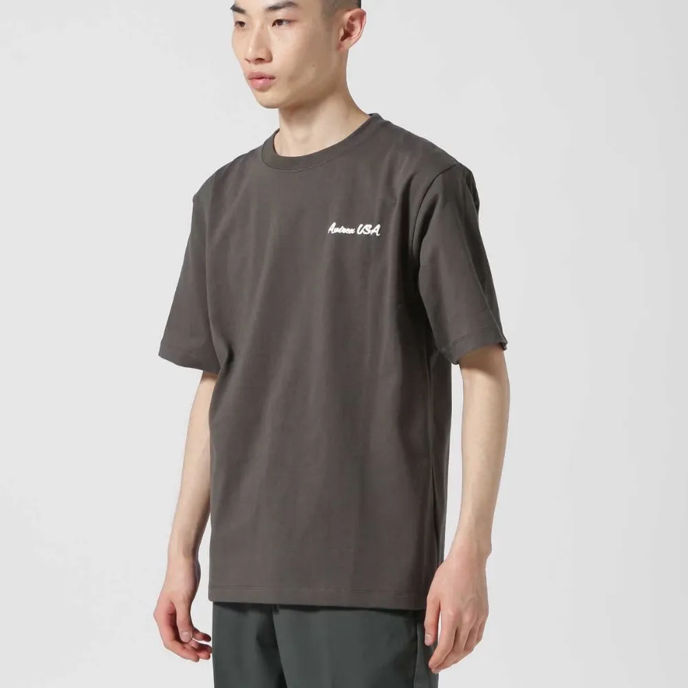 AVIREX  |Crew Neck Street Style Plain Cotton Short Sleeves Logo