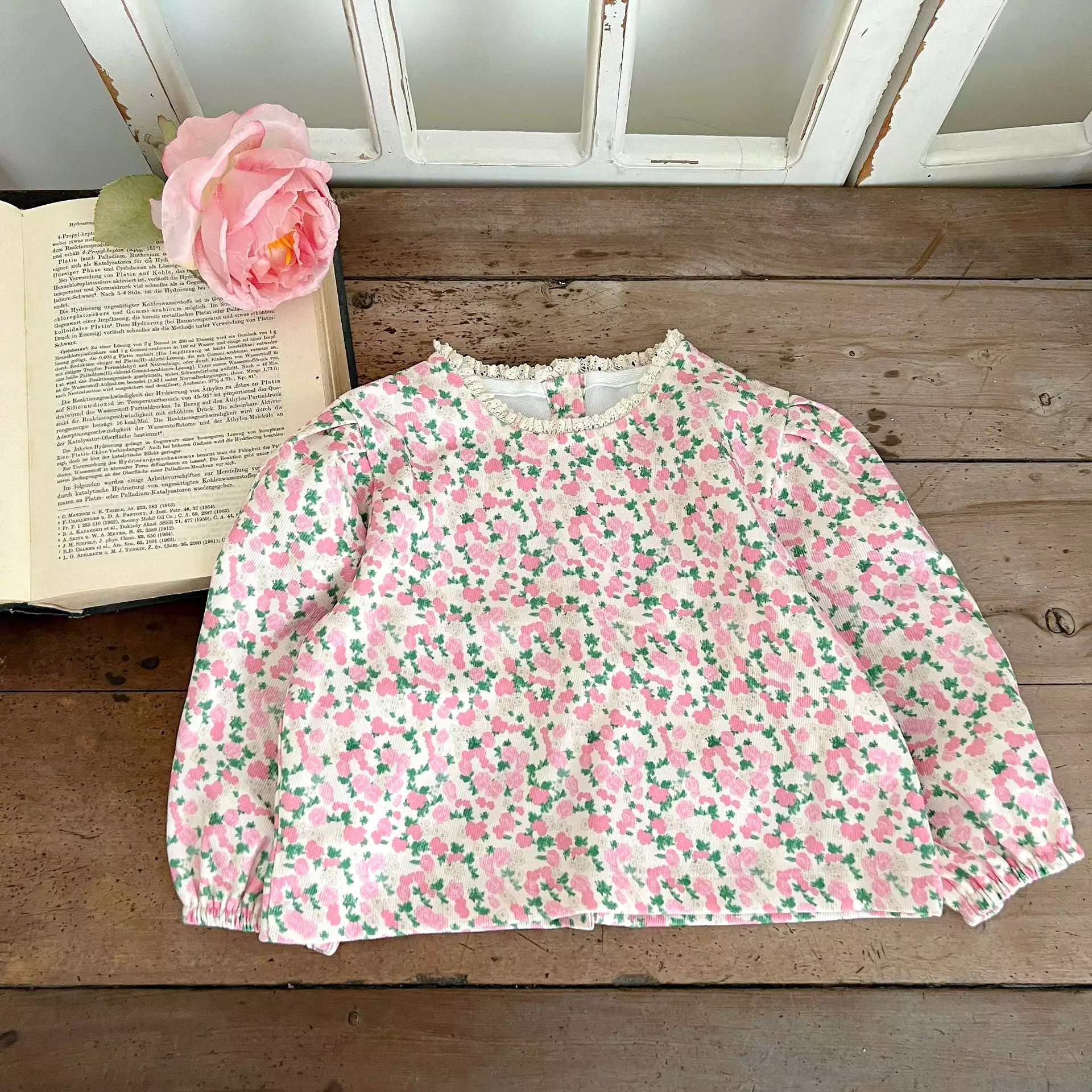 Baby Kid Girls Flower Print Tops Wholesale 23113083