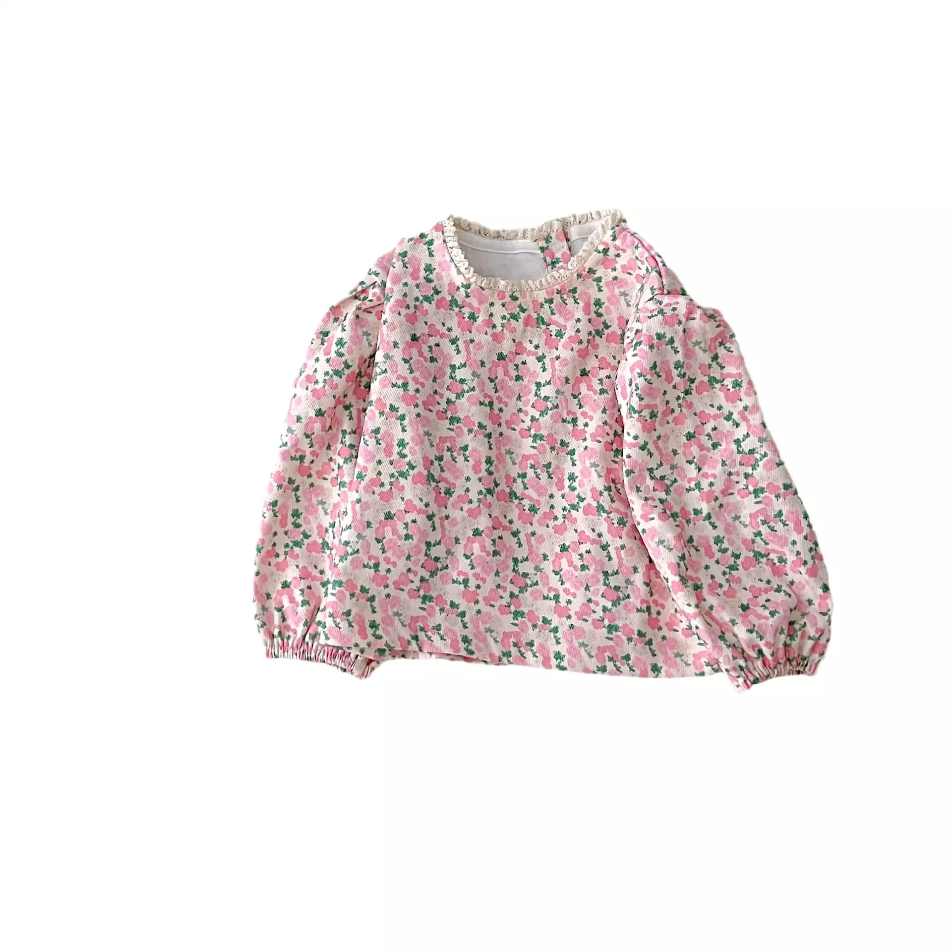 Baby Kid Girls Flower Print Tops Wholesale 23113083