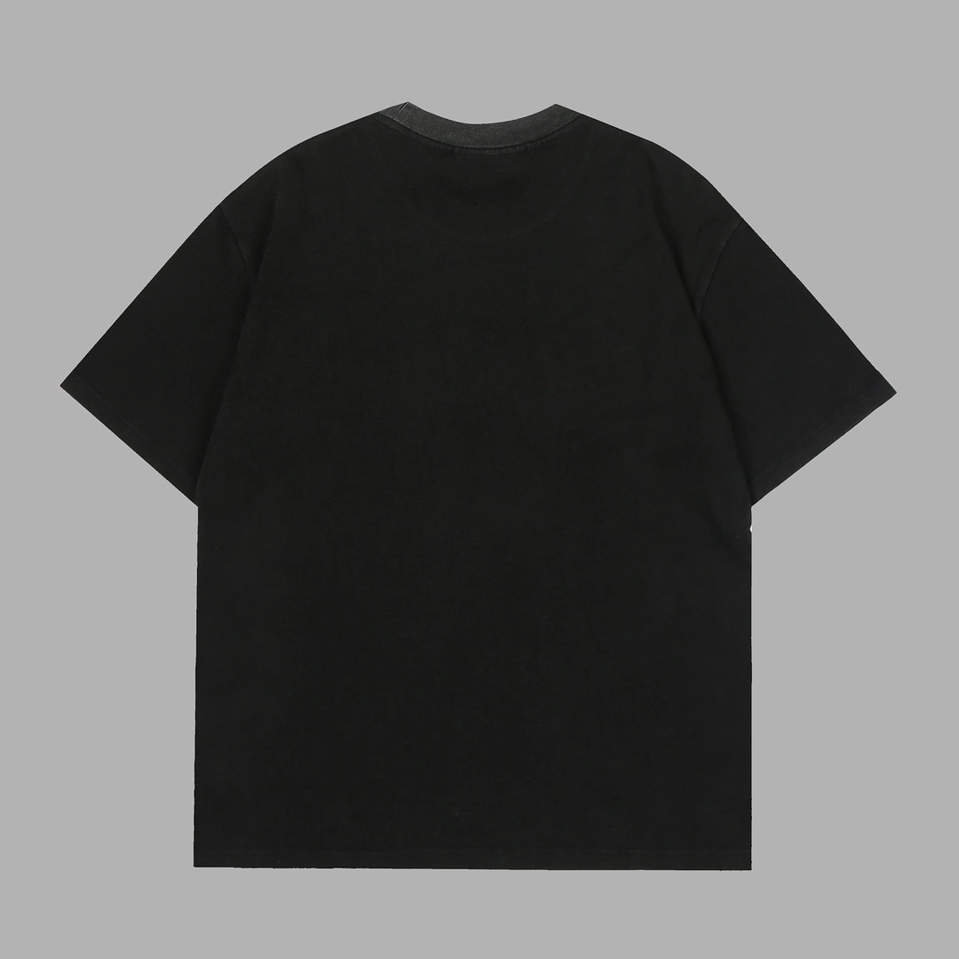 Balenciaga catwalk style design logo short-sleeved T-shirt Black 3.29