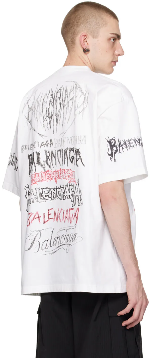 BALENCIAGA  |Crew Neck Street Style Cotton Short Sleeves Logo Luxury