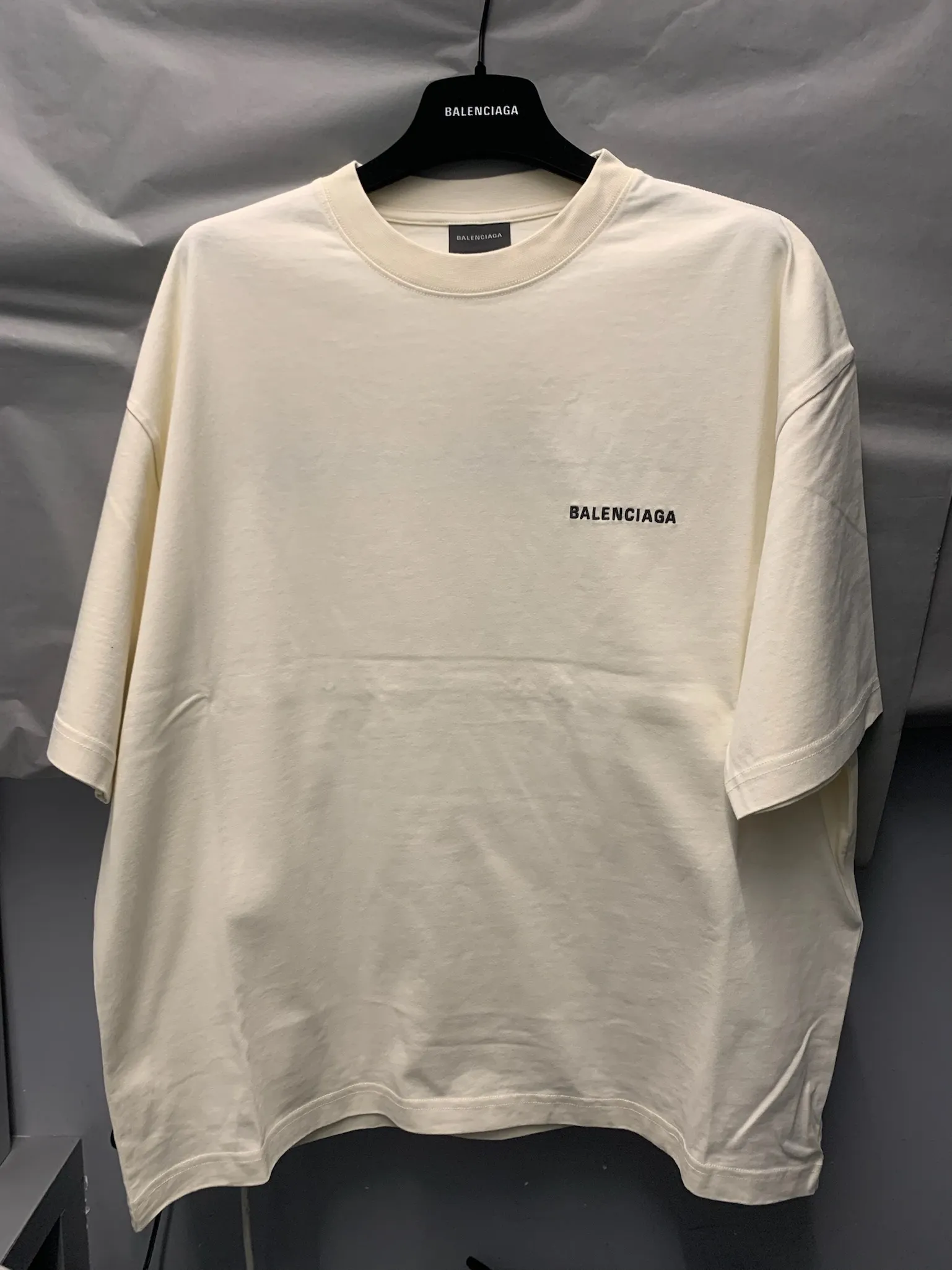 BALENCIAGA  |Crew Neck Unisex Street Style Plain Cotton Short Sleeves