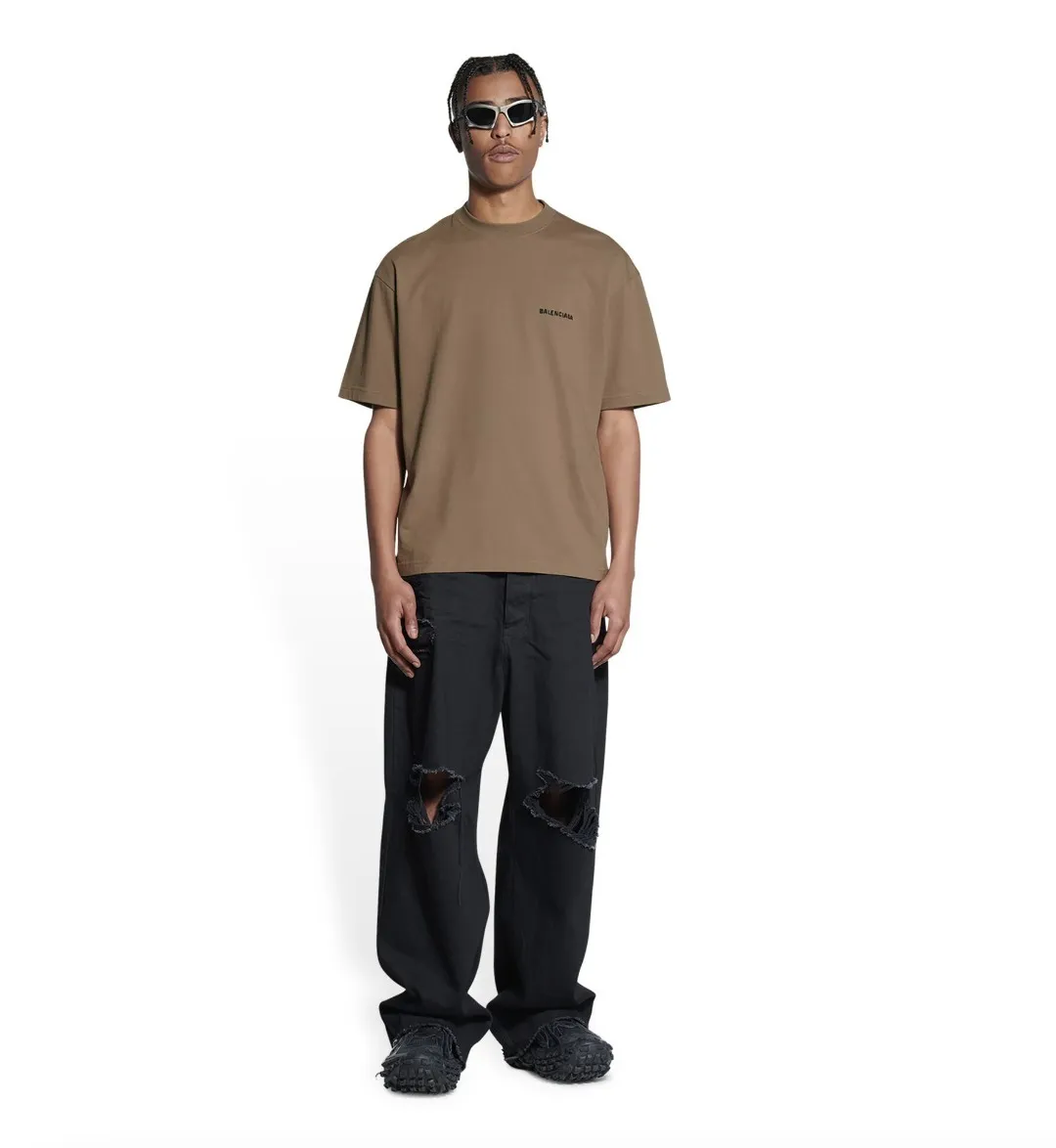 BALENCIAGA  |Crew Neck Unisex Street Style Plain Cotton Short Sleeves