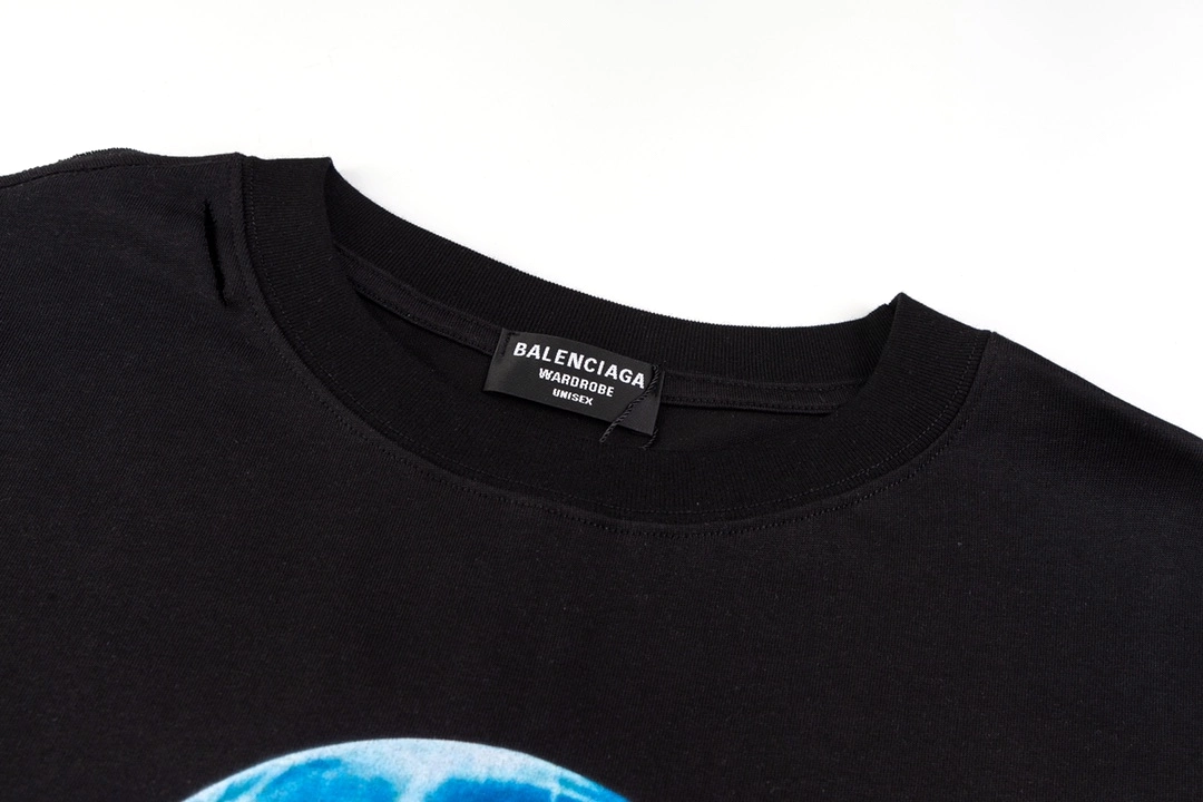 Balenciaga environmentally friendly earth design logo short-sleeved T-shirt Black 3.29