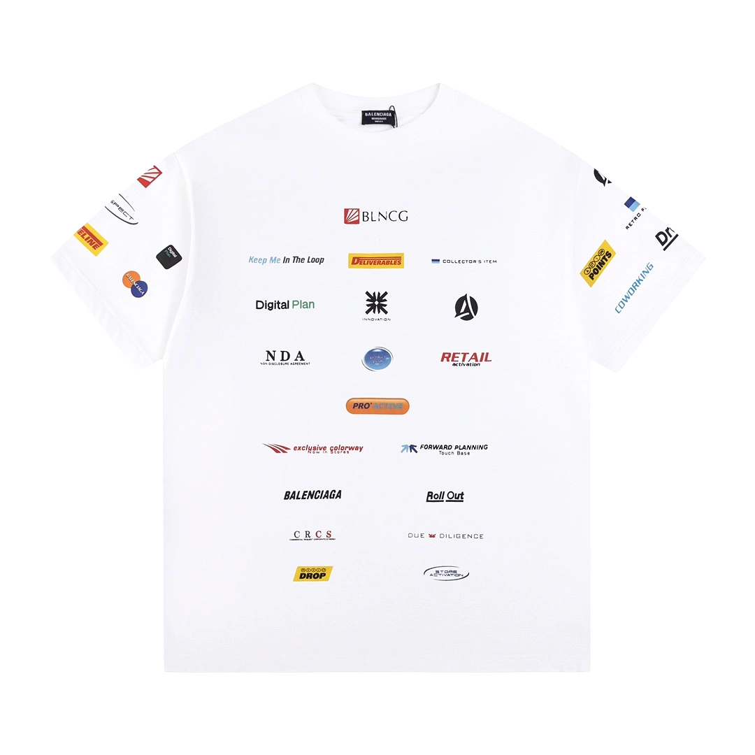 Balenciaga racing logo design logo short-sleeved T-shirt White 3.29