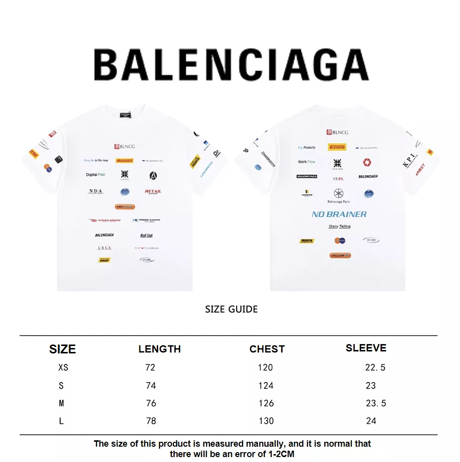 Balenciaga racing logo design logo short-sleeved T-shirt White 3.29