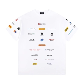 Balenciaga racing logo design logo short-sleeved T-shirt White 3.29