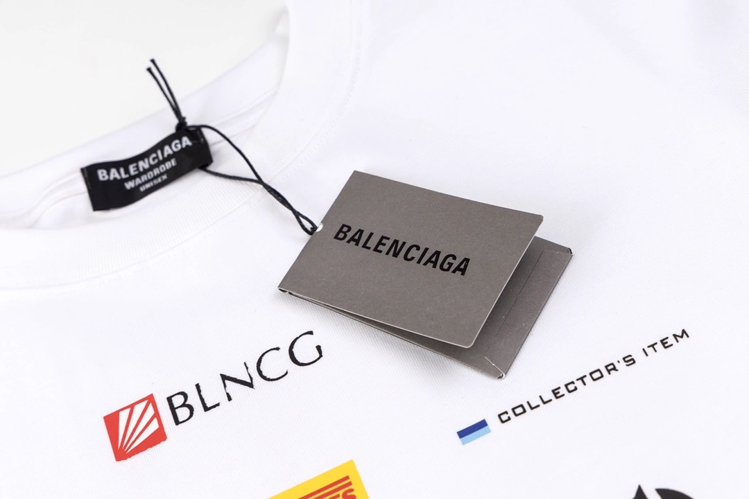 Balenciaga racing logo design logo short-sleeved T-shirt White 3.29