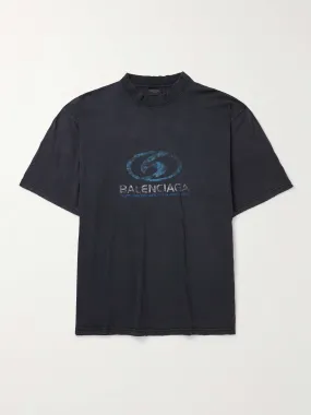 BALENCIAGA  |Street Style U-Neck Cotton Short Sleeves Logo Luxury