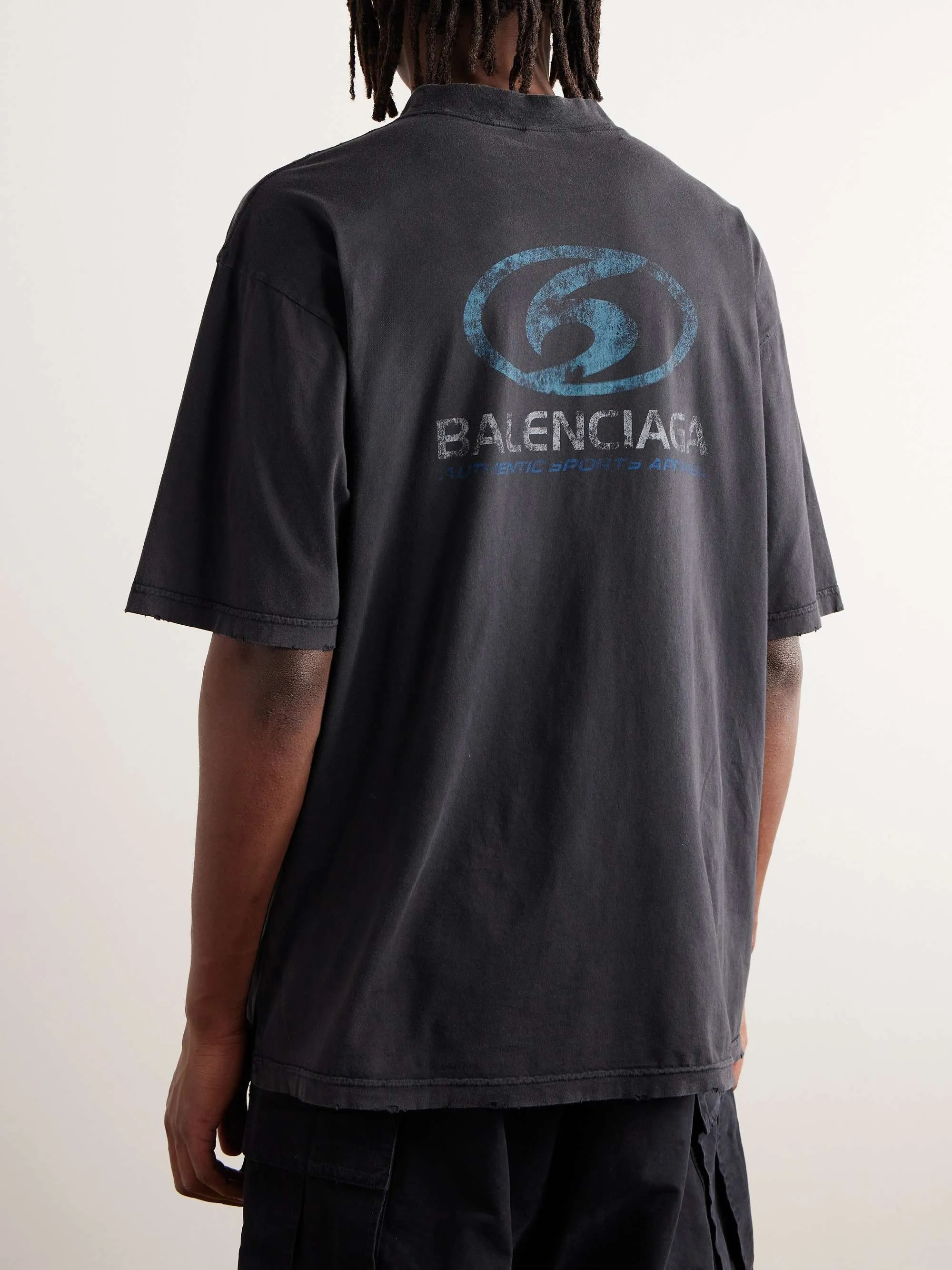 BALENCIAGA  |Street Style U-Neck Cotton Short Sleeves Logo Luxury