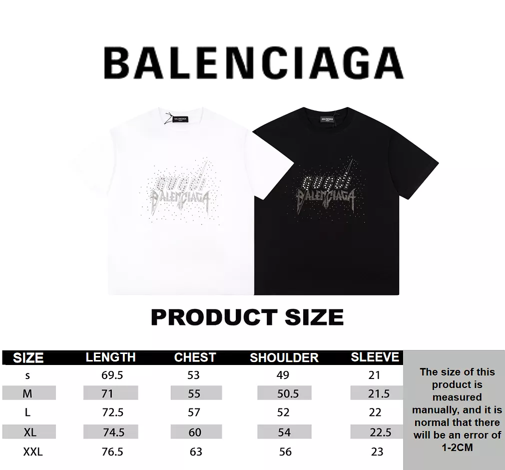 Balenciaga X Gucci Paris joint tiled logo short-sleeved T-shirt White 3.29