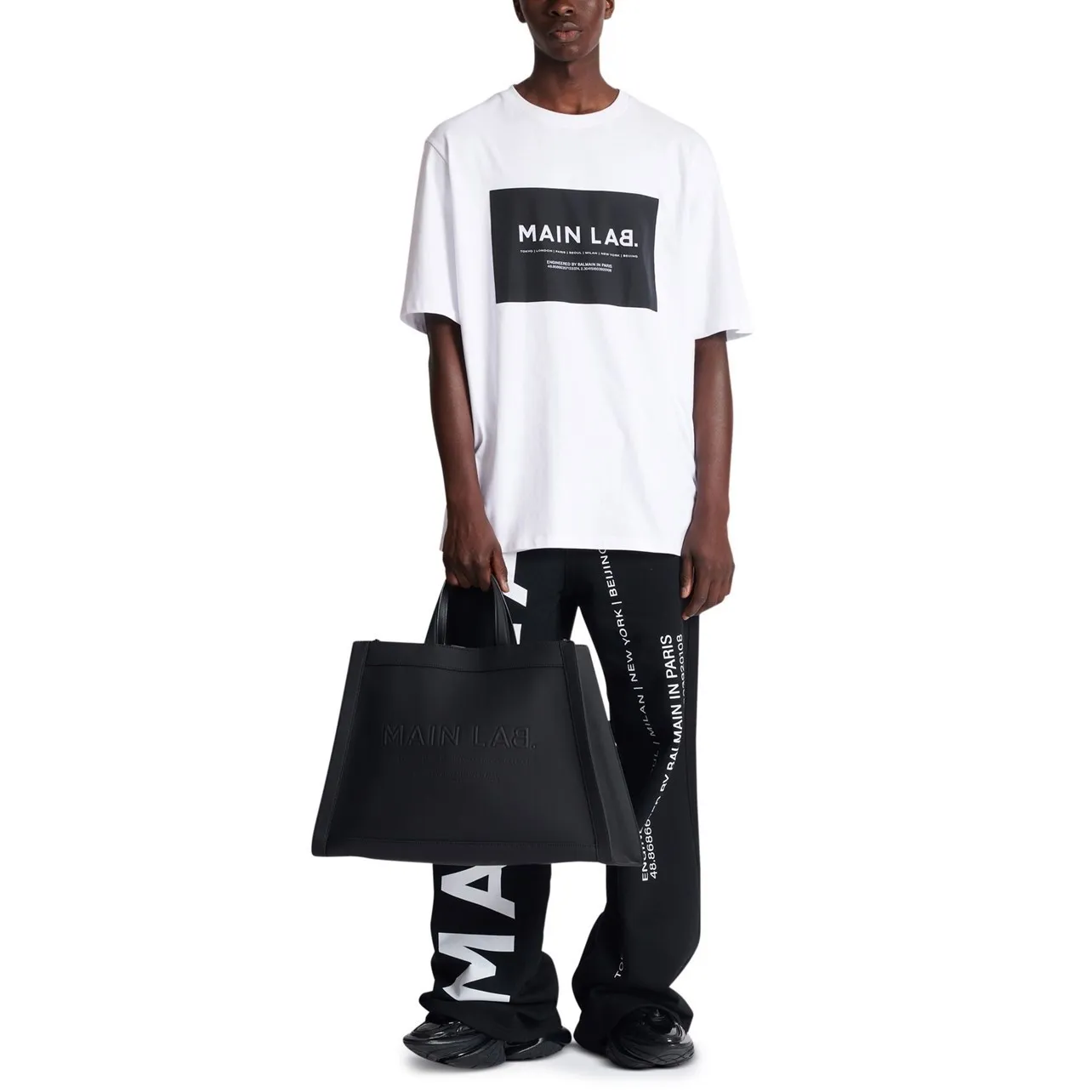 BALMAIN  |Crew Neck Plain Cotton Short Sleeves Logo Luxury