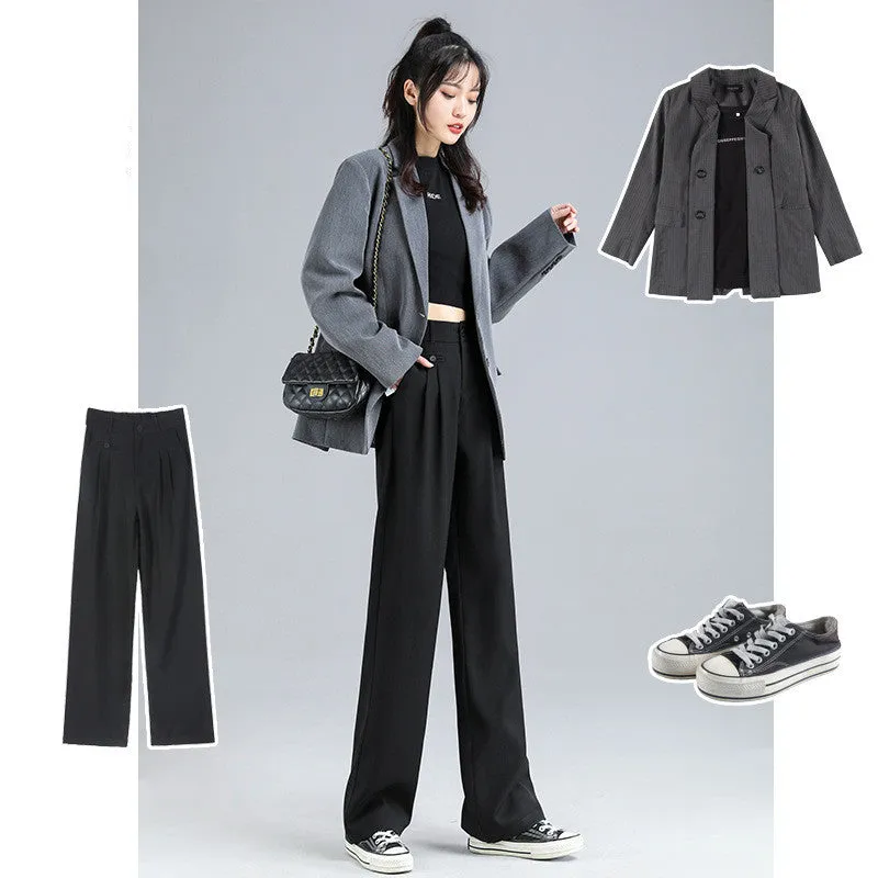 Black Straight Pants