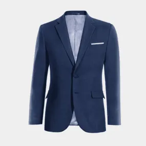  Blazer azul marino de lino edición limitada con pañuelo