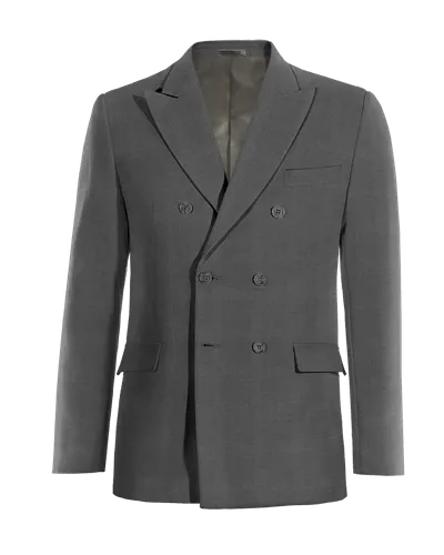  Blazer doble botonadura gris de Lana pura super 100s