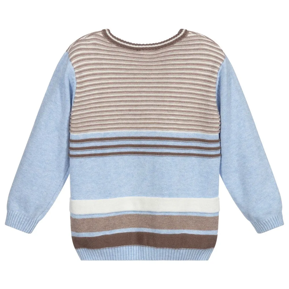 Boys Blue Striped Sweater