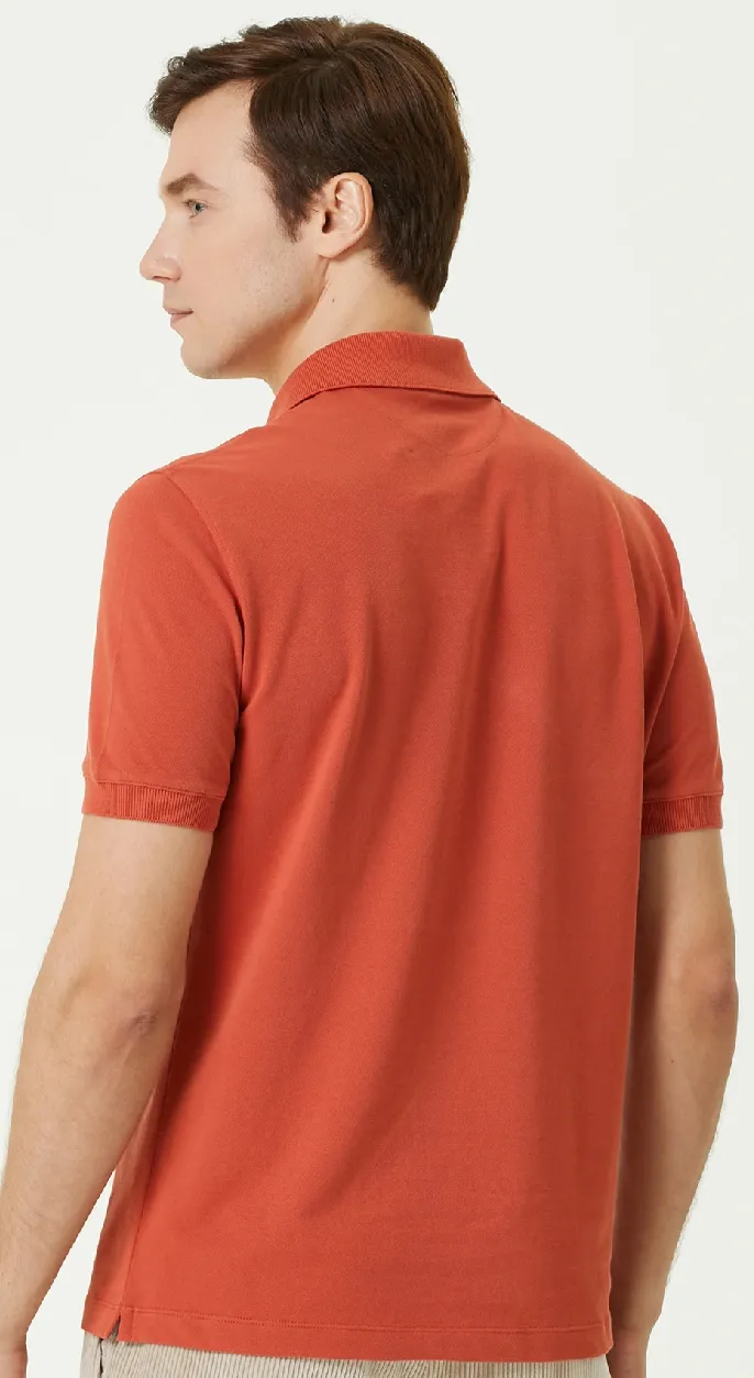 BRUNELLO CUCINELLI  |Plain Cotton Short Sleeves Logo Polos