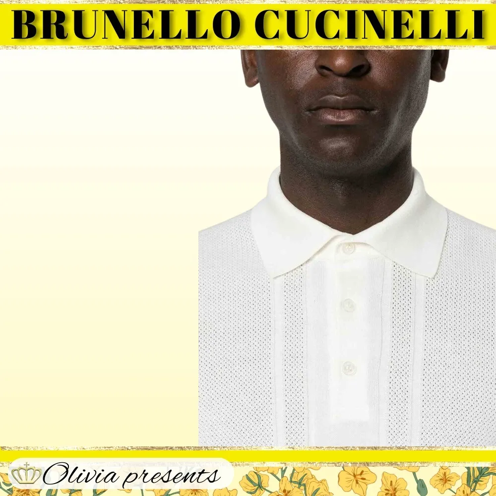 BRUNELLO CUCINELLI  |Plain Cotton Short Sleeves Polos