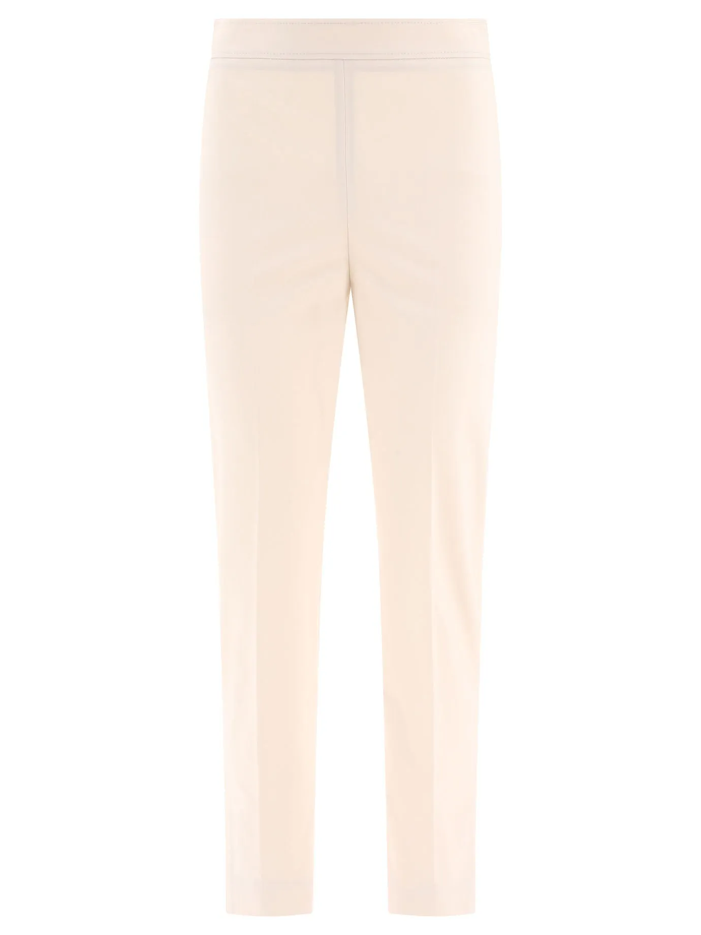 BRUNELLO CUCINELLI Women's White Straight Pants for the 2024 Summer Season