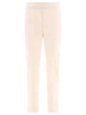 BRUNELLO CUCINELLI Women's White Straight Pants for the 2024 Summer Season