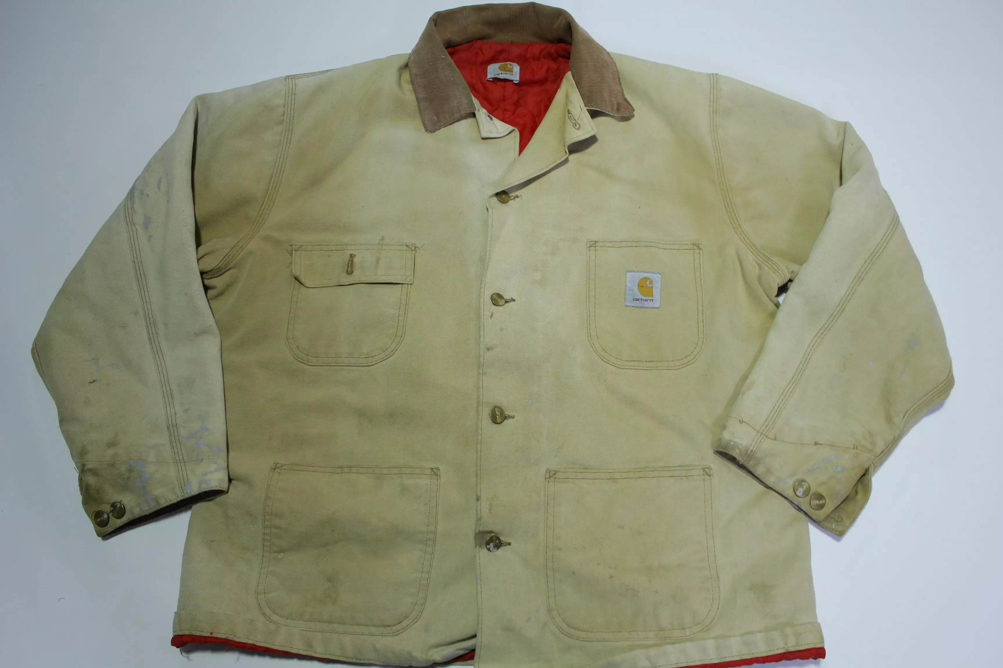 Carhartt C02 Traditional Duck Arctic Quilt Lined Barn Chore Coat Work Jacket 4 Pocket