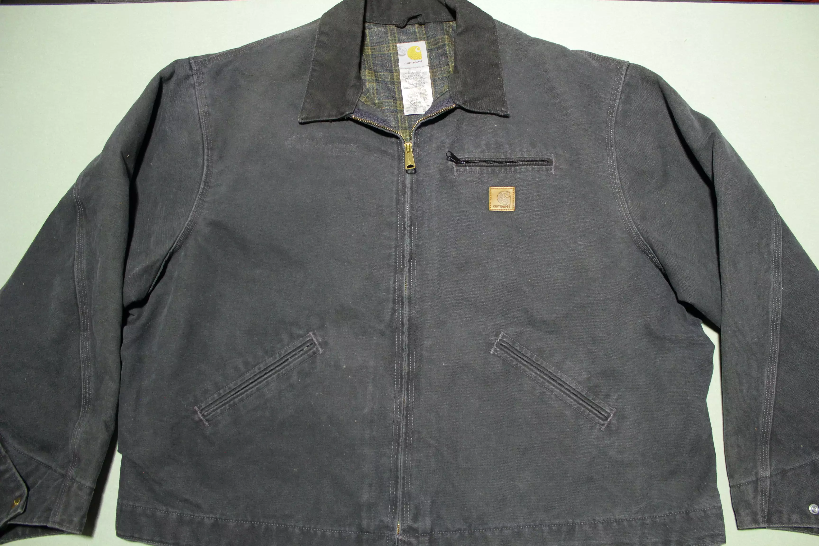 Carhartt J97 Blanket PTL Petrol Indigo Detroit Blanked Lined Work Jacket