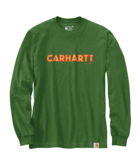 Carhartt Loose Fit Heavyweight Long-Sleeve Logo Graphic T-Shirt