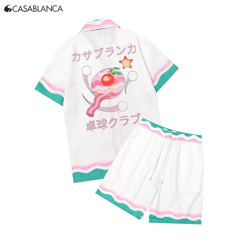 Casablanca 23SS Love racket short-sleeved T-shirt & shorts 4.9