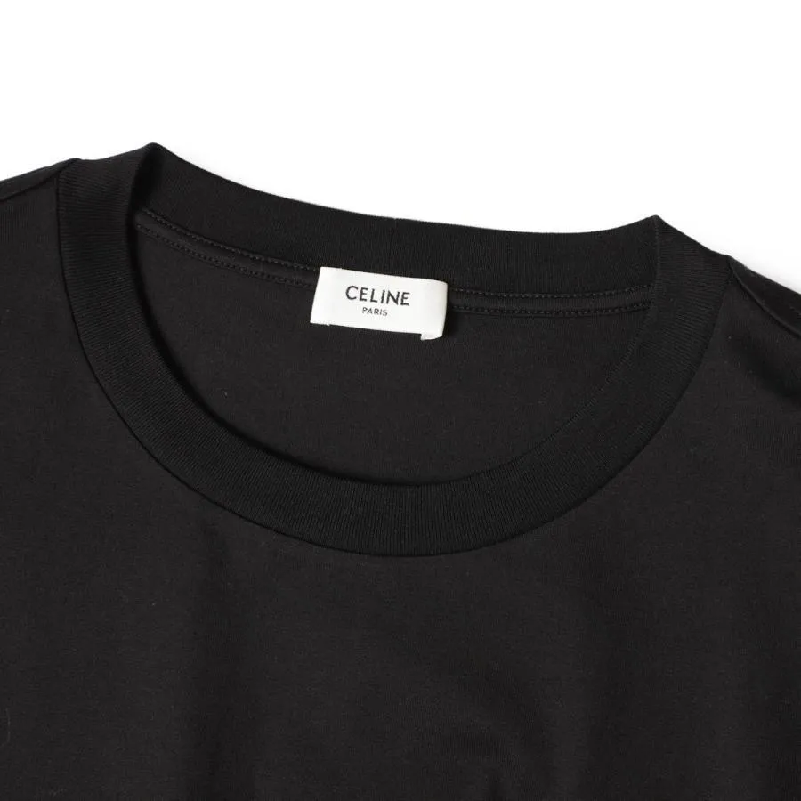 CELINE  |Crew Neck Cotton Short Sleeves Logo Luxury