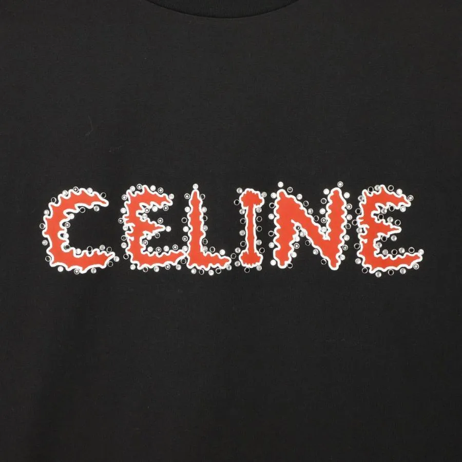 CELINE  |Crew Neck Cotton Short Sleeves Logo Luxury