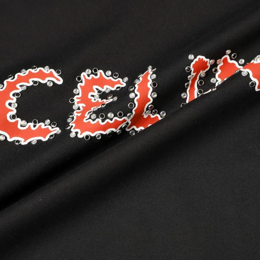 CELINE  |Crew Neck Cotton Short Sleeves Logo Luxury